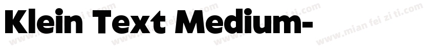 Klein Text Medium字体转换